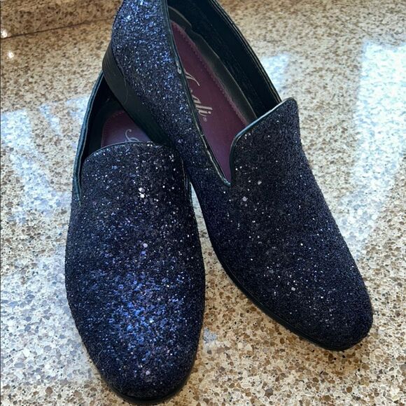 Dance 🕺 in Amalfi Purple Glitter ✨ & Sparkle ✨ Loafers 👞 👞 Sleek Slip-Ons 🪩 - Picture 14 of 17